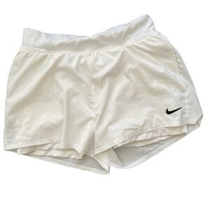Nike Women’s White Athletic Running Shorts Drapey Outer Medium